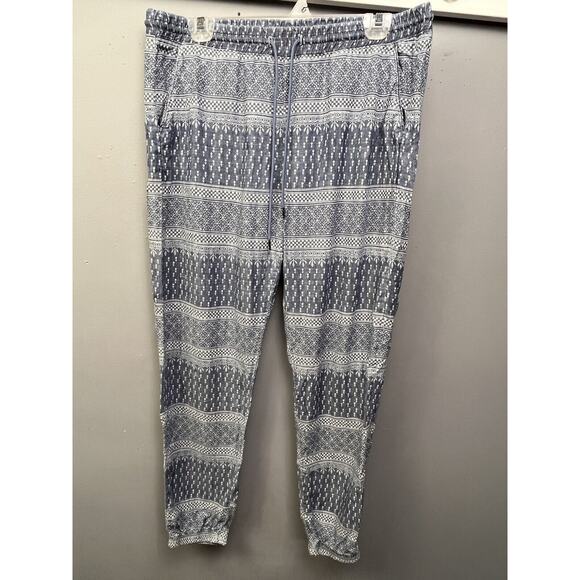 Level 99 Joggers Womens Medium Blue Jackie Heritage Linen Tencel Blend Pull On - Picture 1 of 9